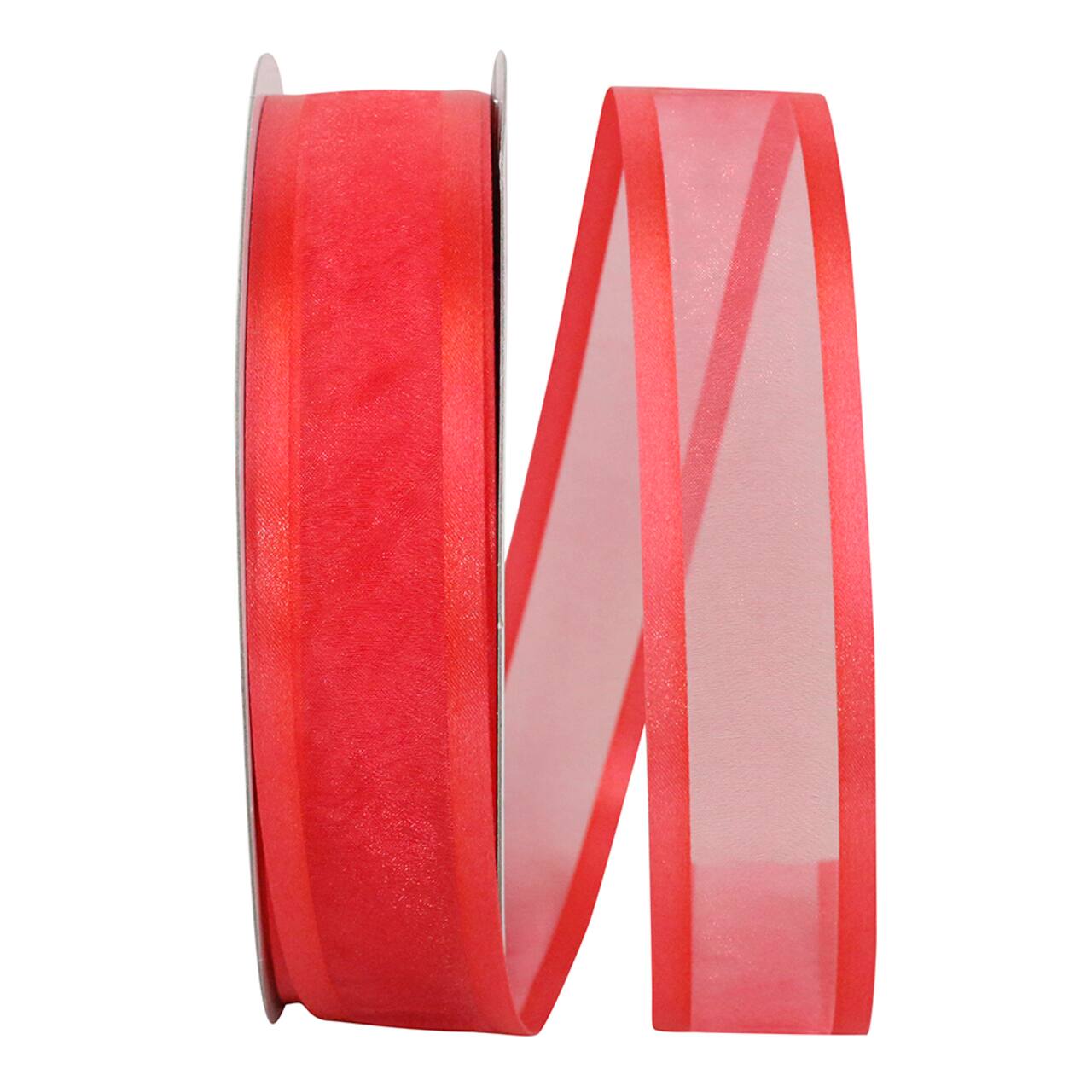 JAM Paper 5/8" x 100yd. Sheer Satin Edge Ribbon